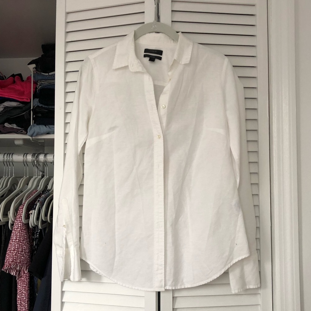 J. CREW 0 White Perfect Shirt